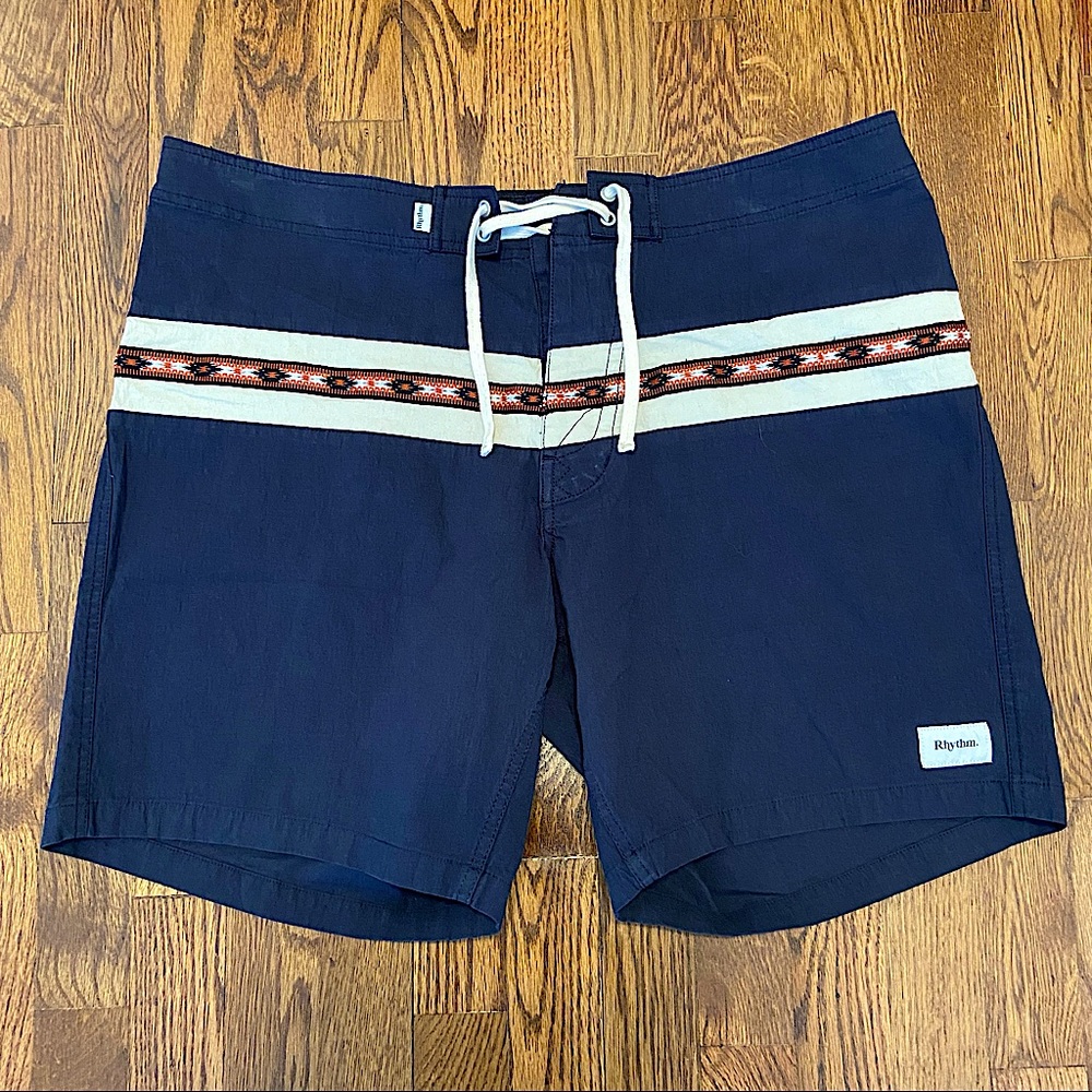 Rhythm Trim Trunk Navy Western Swim Suit